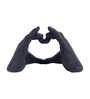 Black Modern Heart Shape Hand Showpiece-Vintage Finish