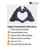Black Modern Heart Shape Hand Showpiece-Vintage Finish