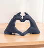 Black Modern Heart Shape Hand Showpiece-Vintage Finish