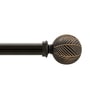 Black Moroccan Ball Iron Expandable 1 Curtain Rod with Accessories ( 52 to 144 Inches)