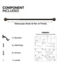Black Moroccan Ball Iron Expandable 1 Curtain Rod with Accessories ( 52 to 144 Inches)