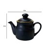 Muse 300ml Black & Yellow Ceramic Tea Pot