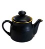 Muse 300ml Black & Yellow Ceramic Tea Pot