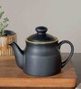 Muse 300ml Black & Yellow Ceramic Tea Pot