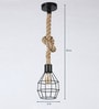 Bennett Black Natural Fiber Hanging Light