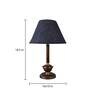 Black Natural Fiber Shade Table Lamp With Copper Base
