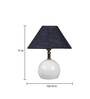Black Natural Fiber Shade Table Lamp With White Base