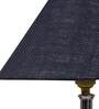 Black Natural Fiber Shade Table Lamp With White Base