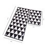 Black Nylon 47 x 20 Inches Machine Made Floor Runner and Door Mat