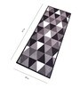 Black Nylon Geometric Pattern 47.2 x 19.6 Inches Runner
