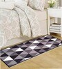 Black Nylon Geometric Pattern 47.2 x 19.6 Inches Runner