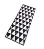 Black Nylon Geometric Pattern 47.2 x 19.6 Inches Runner