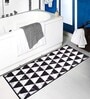 Black Nylon Geometric Pattern 47.2 x 19.6 Inches Runner
