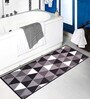 Black Nylon Geometric Pattern 47.2 x 19.6 Inches Runner