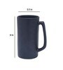 Black Oblong 500ml Black Ceramic Beer Mug