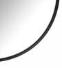 28 Inch Black Oblong Mirror in Metal Frame