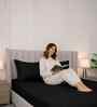 Black Onxy Solid 300 TC Pure Cotton King Fitted Bedsheet with 2 Pillow Covers
