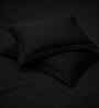 Black Onxy Solid 300 TC Pure Cotton King Fitted Bedsheet with 2 Pillow Covers