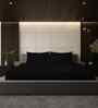 Black Onxy Solid 500 TC Pure Cotton King Fitted Bedsheet with 2 Pillow Covers