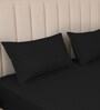 Black Onxy Stripe 300 TC Pure Cotton King Fitted Bedsheet with 2 Pillow Covers