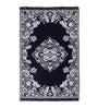 Black Chenille Vintage 4 x 6 Feet Machine Made Carpet