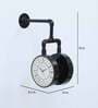 Black Original Gi Metal Industrial Double Side Wall Clock