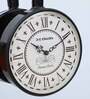 Black Original Gi Metal Industrial Double Side Wall Clock
