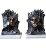 Black Owl Bookends with Marble Base set of 2