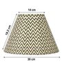 Ebony Chevrons 30cm Empire Paper  Lampshade (Black)