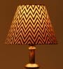 Ebony Chevrons 20cm Empire Paper  Lampshade (Black)
