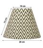 Ebony Chevrons 20cm Empire Paper  Lampshade (Black)