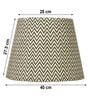 Ebony Chevrons 40cm Straight Empire Paper  Lampshade (Black)