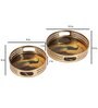 Black Peacock Set of Metal Tray Set of 2
