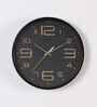 Black Plastic Analog Wall Clock