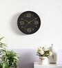Black Plastic Analog Wall Clock