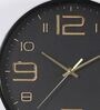 Black Plastic Analog Wall Clock