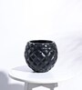 Black Plastic Heraldry Ball Small Desk Pot