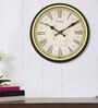 Black Plastic Analog Retro Wall Clock