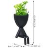 Black Plastic Desk Pot