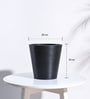 Black Plastic Venice Large Desk Pot