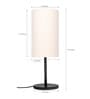 Nigella Off White Cotton Shade Table Lamp With Metal Base