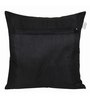 Set of 5 Traditional Pattern Polyester Black Cushion Covers 16 x 16 inches