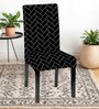 Black Polycotton Brick Printed 14x18 Inches Chair Covers  (2 pieces)