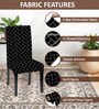 Black Polycotton Brick Printed 14x18 Inches Chair Covers  (2 pieces)