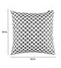 Black Geometric Poly Cotton 16 x 16 Inches Cushion Cover