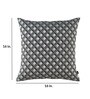 Black Geometric Poly Cotton 16 x 16 Inches Cushion Covers (Set of 2)