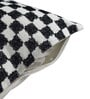 Black Geometric Poly Cotton 16 x 16 Inches Cushion Cover