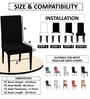 Black Polycotton Solid 14x18 Inches Chair Covers (Pack of 6)