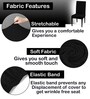 Black Polycotton Solid 14x18 Inches Chair Covers (Pack of 6)