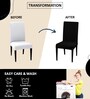Black Polycotton Solid 14x18 Inches Chair Covers (Pack of 6)